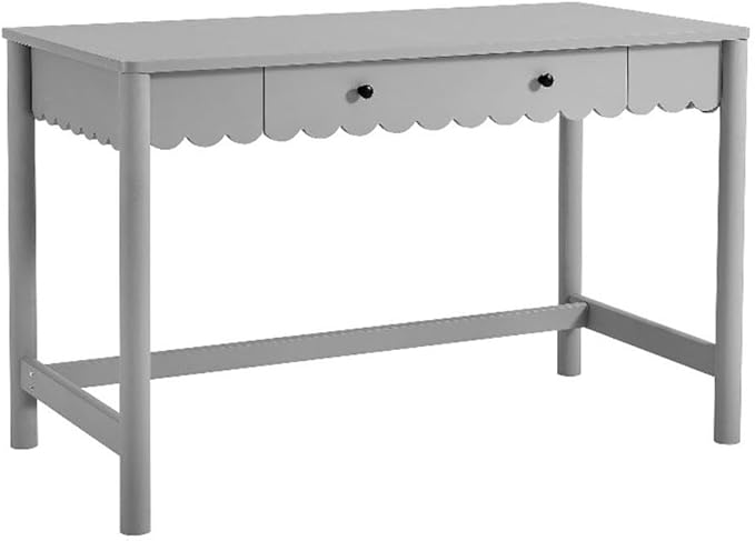 Modway Emmeline Scallop Desk in Light Gray