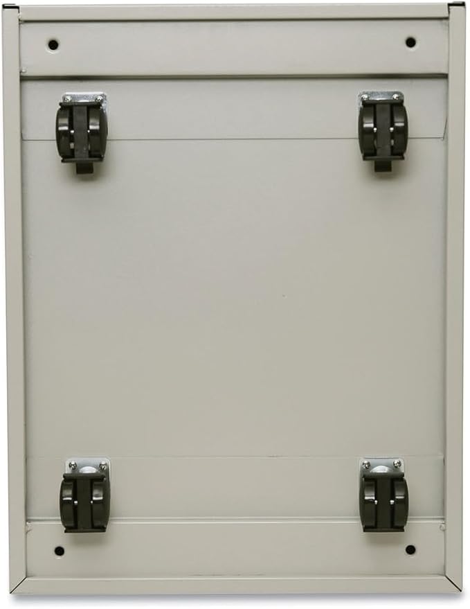 Alera PBBBFPY Three-Drawer Metal Pedestal File with Full-Length Pull 14 7/8w x 19 1/8d Putty