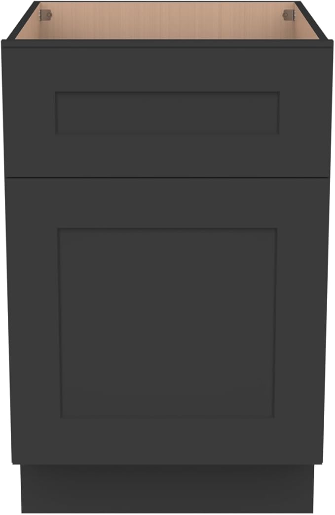 RTA Solid Wood File Drawer Cabinet Filing Cabinet Under Desk with 2 Drawers Fit Legal/Letter/Folders Sizes for Office and Study Room (Charcoal Black 18 W × 21 D × 29.5 H)