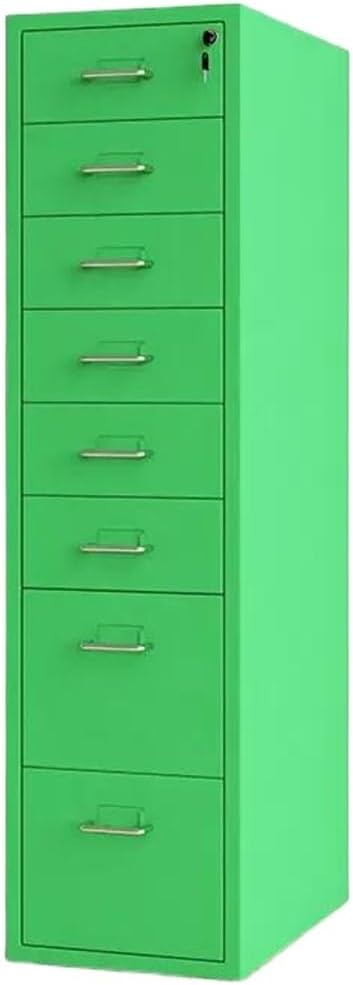File Cabinet Tin Cabinet Under Desk Storage Cabinet with Lock Mobile Drawer Cabinet Data Filing Cabinet (Size : Eight Layers)