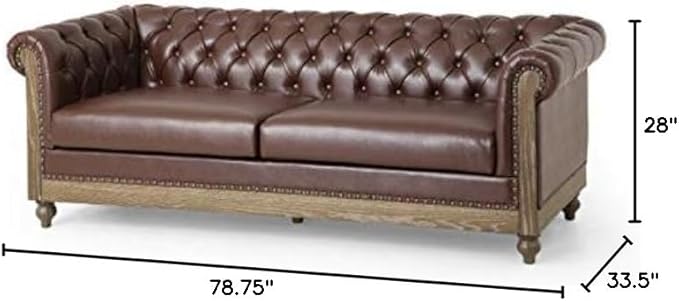 Christopher Knight Home Castalia Sofas Dark Brown + Natural