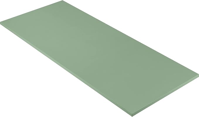Kaboon Universal Tabletop 23.62 D x 59.1 W Green One Piece Wood Table Top for Standing Desk Reversible Melamine Countertop for Home Office