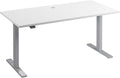 Bush Business Furniture 60-inch Electric Height Adjustable Standing Desk Ergonomic Sit-Stand Computer Table for Home and Professional Office Move 60 Series White with Metallic Gray Base