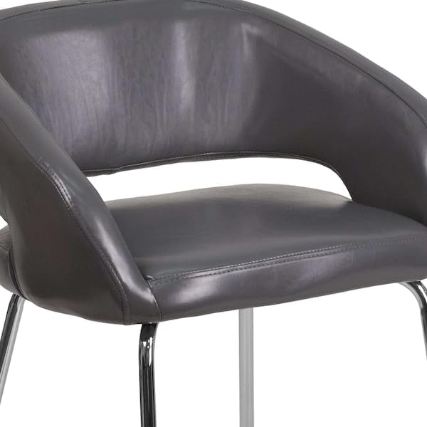 Flash Furniture Fusion Series Contemporary Gray LeatherSoft Side Reception Chair