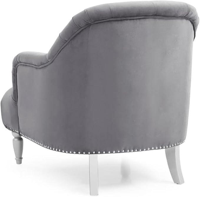Glory Furniture Jewel Velvet Chair in Gray