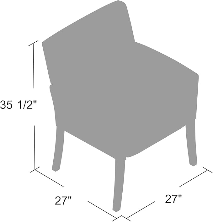 Boss Office Products Reception Box Arm Chair with Mahogany Finish in Black (B629M)