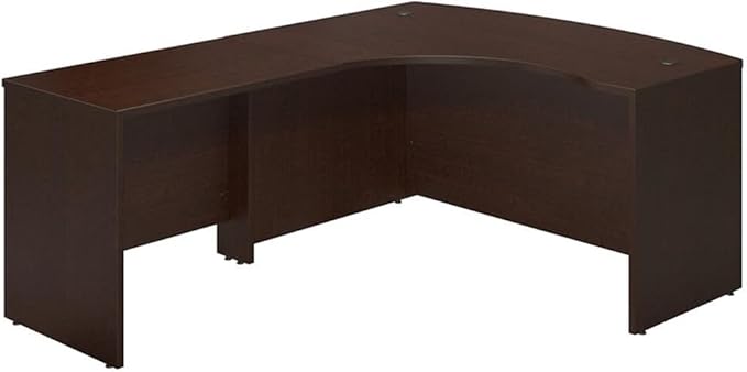 Bush Business Furniture Series C Elite 60W x 43D Left Hand Bowfront Desk Shell with 36W Return in Mocha Cherry