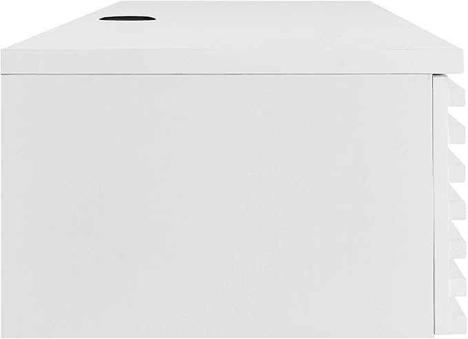 Modway Render Mid-Century Modern Wall Mount Office Desk White