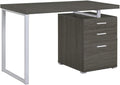 3-Drawer Office Desk in Weathered Grey Finish