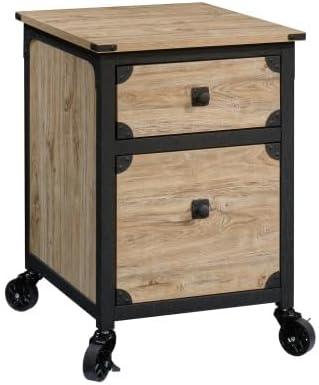 2 Drawer Small File Cabinet with Lock Under Desk Locking Storage Cabinet Organizer for Home Office Filing Cabinets with DrawersBeigeReclaimedNatura