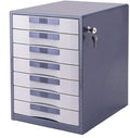 File Cabinet Office Storage Desk Cabinet Various Supplies File Boxes Multiple Stacked Counters Metal