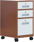 Office Tin File Cabinet Short Cabinet Under The Desk Three Drawer Movable Cabinet with Lock Storage Storage Cabinet (Color : C)