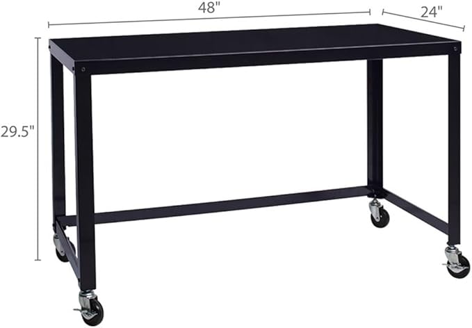 Home Square 2-Piece Set with Mobile Desk and Pedestal File 3-Drawer Box