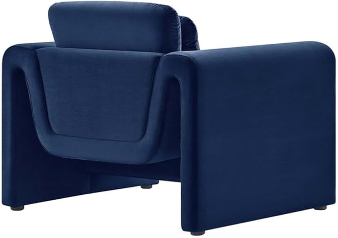 Modway EEI-6576-MID Waverly Performance Velvet Armchair Midnight Blue