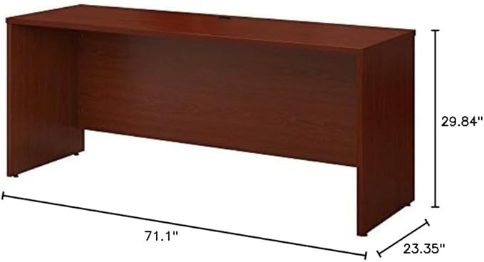 Bush Business Furniture Series C 72W x 24D Credenza Desk in Mahogany
