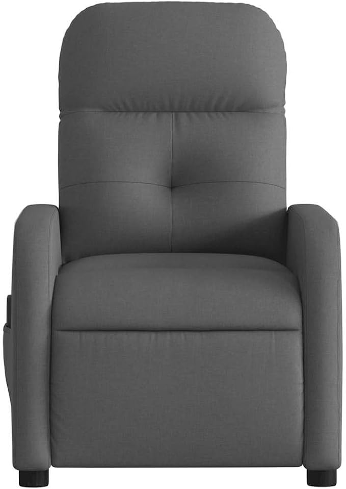 Electric Massage Recliner Chair Dark Gray Sofa Perfect for Living Room Bedroom Comfy Lounge &amp Reclining Space for Indoor Reading