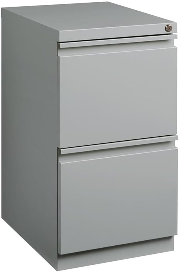 Hirsh Industries 20 Deep 2 Drawer Mobile File Cabinet File in Platinum