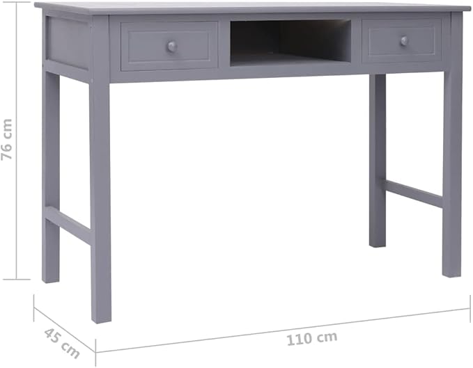 Computer DeskHome Office DeskStudy Writing Table for Home Office Modern Simple Style DeskWriting Desk Gray 43.3x17.7x29.9 Wood