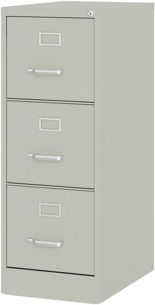 UrbanPro 3 Drawers 40.19 Vertical Light Gray Metal Filing Cabinet Lockable Pre-Assembled Stationary Letter Size for Home Office