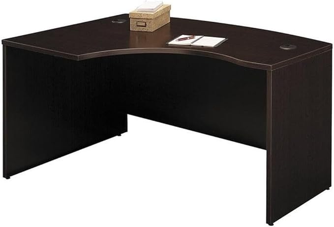 Bush Business Furniture Series C 60W x 43D Left Hand L-Bow Desk Shell in Mocha Cherry
