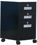 Office Tin File Cabinet Short Cabinet Under The Desk Three Drawer Movable Cabinet with Lock Storage Storage Cabinet (Color : B)