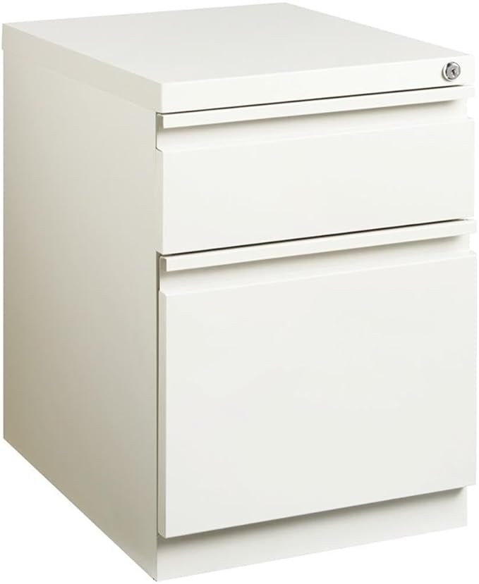 Scranton &amp Co 2 Drawer Mobile File Cabinet in White