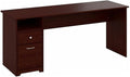Bush Furniture Cabot 72W Computer Desk with Drawers in Harvest Cherry Large Work Table and Built-in Storage for Home Office 6 Foot Long Desktop