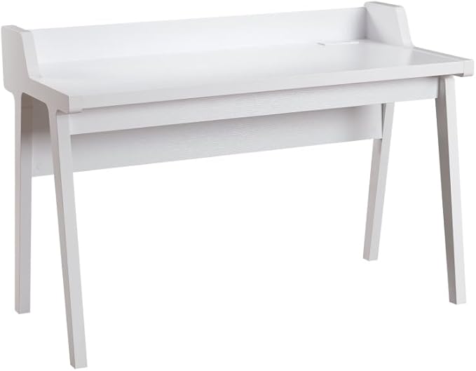 Home Office Writing Desk Ground Outlet USB-A Ports Finished on The Back Wooden Leg Frame