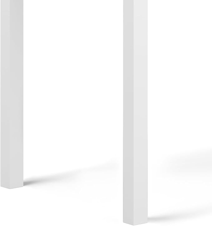 SIMPLIHOME Hollander Desk - 60 Inch Wide Solid Wood Writing Desk in White Contemporary Home Office Computer Table for Workspace or Study with 2 Drawers and Flip-Down Keyboard Tray