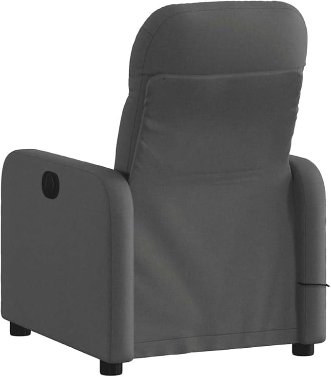 Electric Massage Recliner Chair Dark Gray Sofa Perfect for Living Room Bedroom Comfy Lounge &amp Reclining Space for Indoor Reading