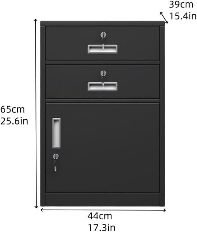 File Cabinet with Lock Metal Under Desk Storage Under Desk File Cabinet with 4 Drawers Large Capacity Filing Cabinets Under Desk Printer Stand for Home Office(White)