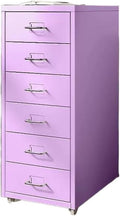 File Cabinet Multi-Layer Tin Cabinet A4 Folder Small Cabinet Classification File Cabinet Filing Cabinet Office Drawer Cabinet (Color : Light Purple)