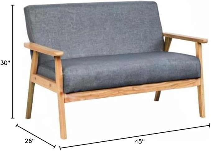 Lilola Home Bahamas 45 W Gray Loveseat