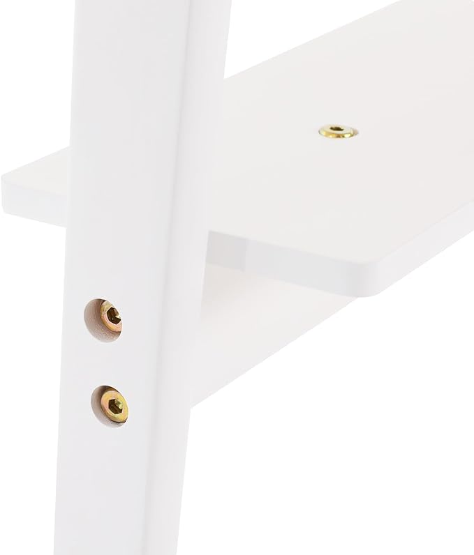 Modern Computer Desk with 2 Drawers &amp Storage Shelf Solid Wood Writing Desk for Home Office 39.3 Large Desktop 330 lbs Load Capacity Ergonomic Study Table (White)