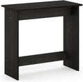 Pemberly Row Study Table 31.5 Wide Engineered Wood Writing Desk Espresso Finish Compact Design with Rounded Corners Home Office Furniture for Small Spaces