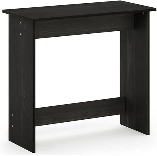Pemberly Row Study Table 31.5 Wide Engineered Wood Writing Desk Espresso Finish Compact Design with Rounded Corners Home Office Furniture for Small Spaces
