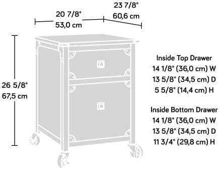 2 Drawer Small File Cabinet with Lock Under Desk Locking Storage Cabinet Organizer for Home Office Filing Cabinets with DrawersBeigeReclaimedNatura