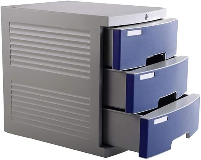 File Cabinet Desktop Cabinet Three-Layer Storage Box Drawers Lockable Desktop Drawer Organizer