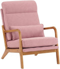 Pink Accent Chair Living Room Chairs Guest Sofa for Living Room Bedroom Balcony Studio Reading Armchair for Bedroom SunroomLobby Chair Office Waiting Room Side Chair 70 x 50 x 50cm(L x W x H)