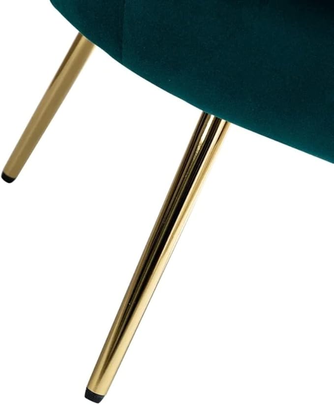 Modern Style 30'' Wide Teal Lounge Chair Living Room Barrel Chair Arched Vertical Channel-Tufted Back Accent Chair| High-Density Foam Filling Metal &amp Wood FrameSmooth Circular Seat &amp Metal