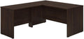 Pemberly Row L Shaped Desk 60W x 42W Engineered Wood Black Walnut Finish Spacious Work Surface Wire Management Durable Home Office Desk for Computers or Multiple Monitors