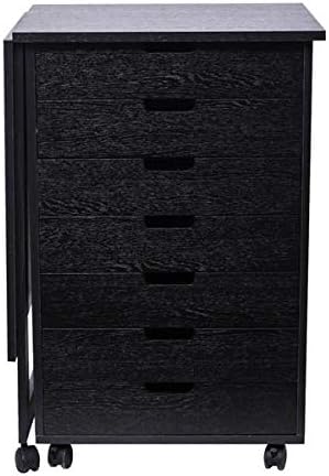 Multifunctional Storage Shelves - 7 Drawers Cabinet Modern Mobile File Cabinet Rolling File Cabinet Mobile Office Cabinet on Wheels
