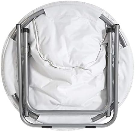 Urban Lifestyle Microsuede Foldable Saucer Chair Adult White
