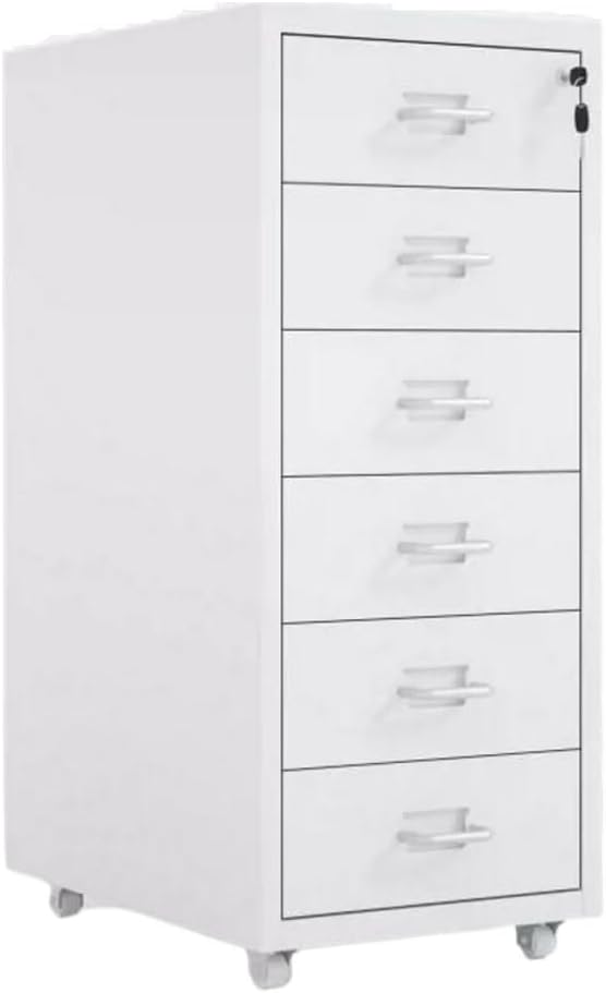 File Cabinet Tin Cabinet Storage Cabinet Under Desk Cabinet with Lock Mobile Drawer Cabinet 3/5 /6/8 /10 Drawers Storage Data Cabinet (Size : 6F)