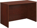 Pemberly Row 48 x 24 Computer Desk Engineered Wood Classic Cherry Finish Durable Melamine Top with Cord Management Adjustable Levelers Heat/Stain/Scratch Resistant Home Office Desk