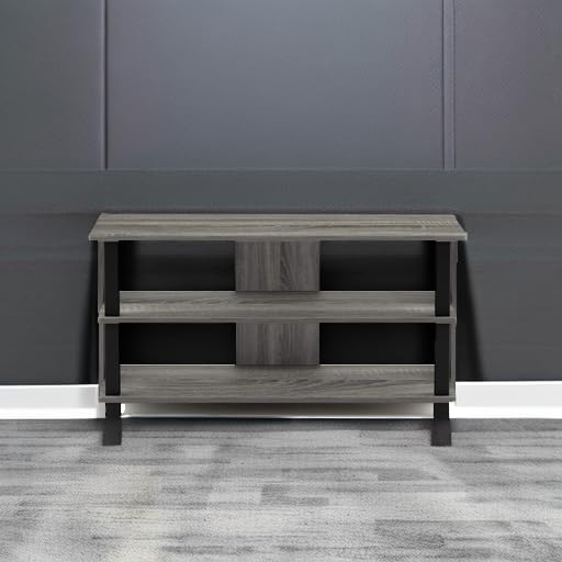 Furinno Sully 3-Tier Stand for TV up to 40 French Oak Grey/Black