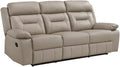 Lexicon Laconia Leather Double Reclining Sofa in Latte