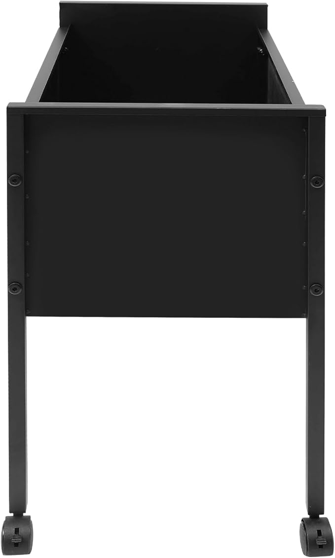 Mobile File Cabinet File Organizer with Wheels Floor Stading File Cart for Hanging Files Black Load Bearing Capacity: 30kg/66.14lbs