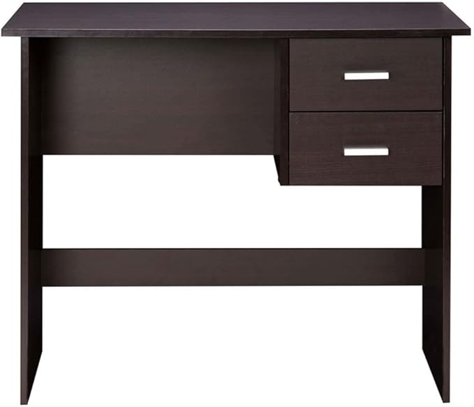 OneSpace Adina 2-Drawer Desk Small Writing Desk with Drawers Espresso