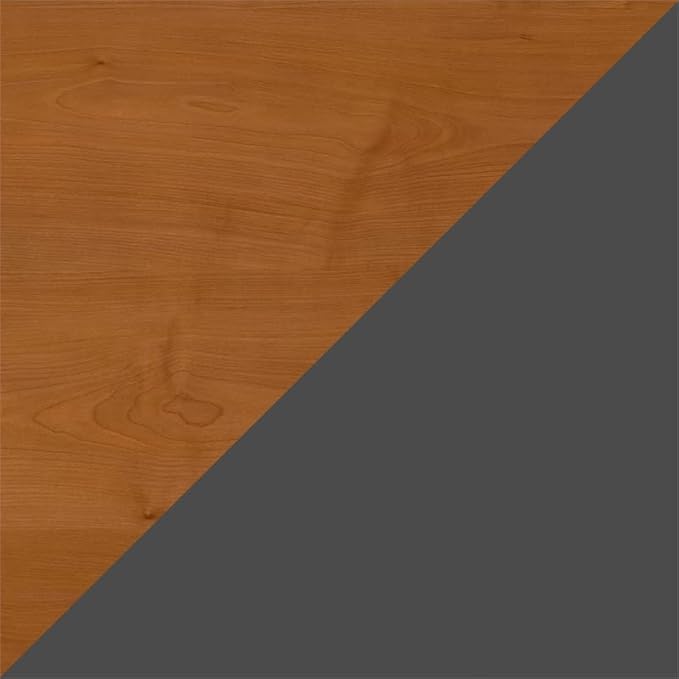 Bush Business Furniture Series C 72W x 36D Bow Front Desk in Natural Cherry